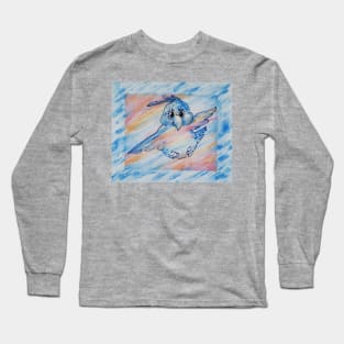 Happy Bluebird Flies Long Sleeve T-Shirt